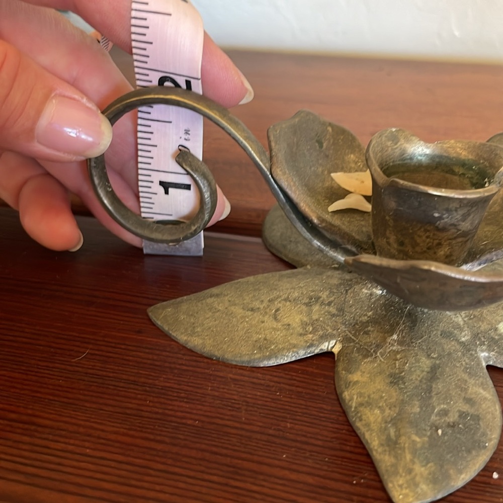 Vintage silver taper candle holder - Picture 7 of 7